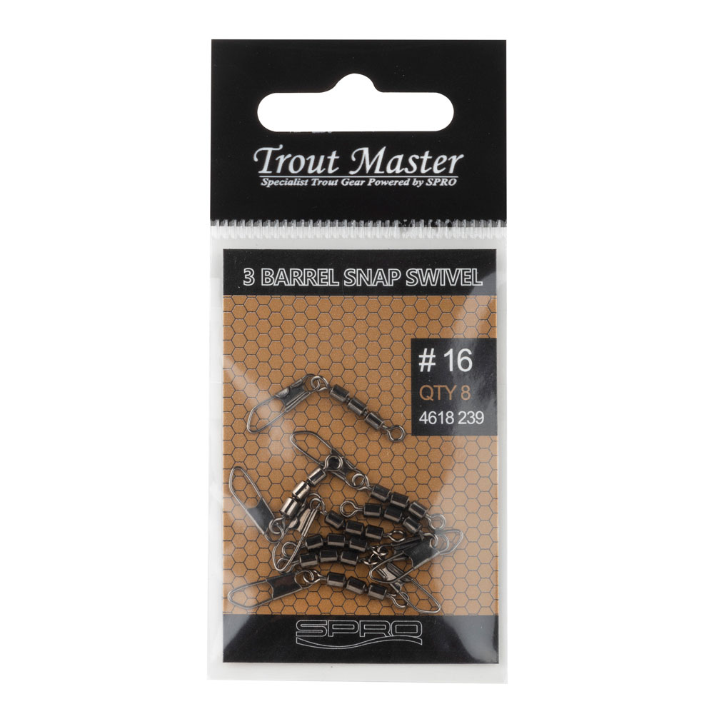 Trout Master 3 Barrel Snap Swivel 8pcs 22 / 7Kg