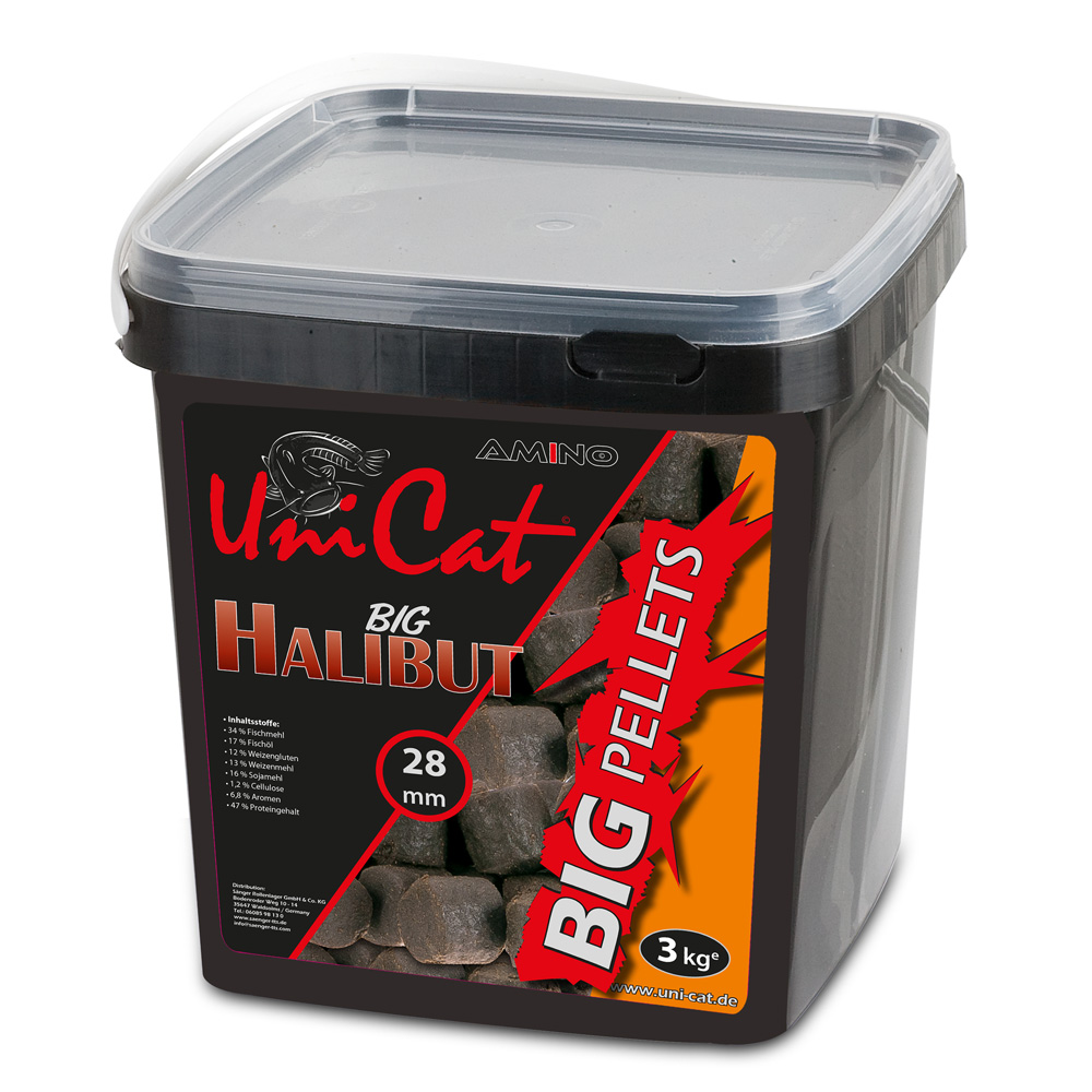 UNI CAT Amino Halibut Big Pellet 28mm ohne Loch UNI CAT Amino Halibut Big Pellet 28mm ohne Loch