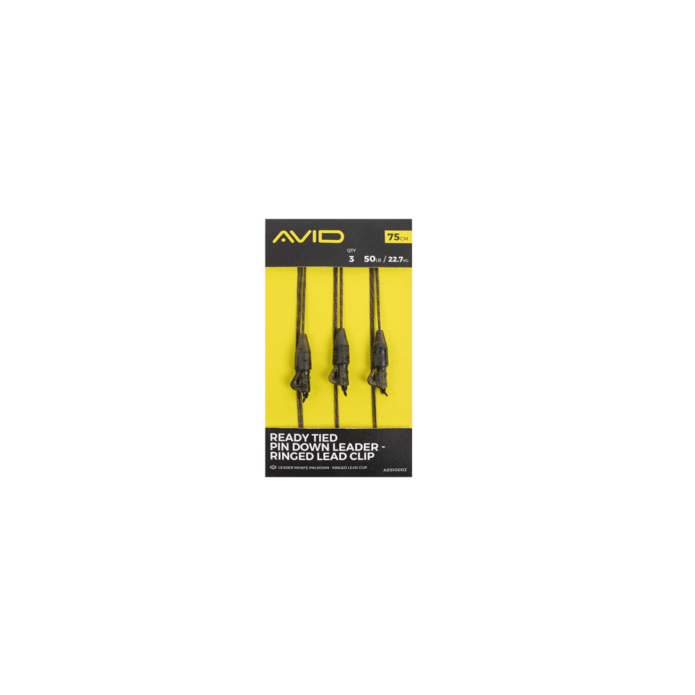 Avid Ready Tied Pin Down Leader Ringed Lead Clip Avid Ready Tied Pin Down Leader Ringed Lead Clip