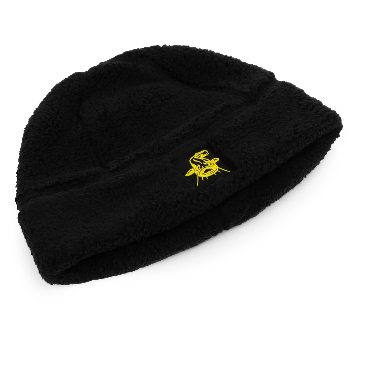 Black Cat Fleece Beanie Mütze
