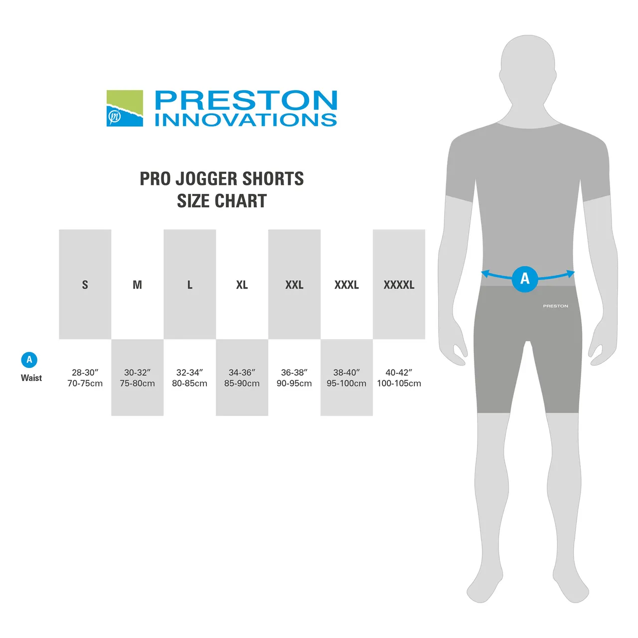 Preston Pro Jogger Shorts Infografik