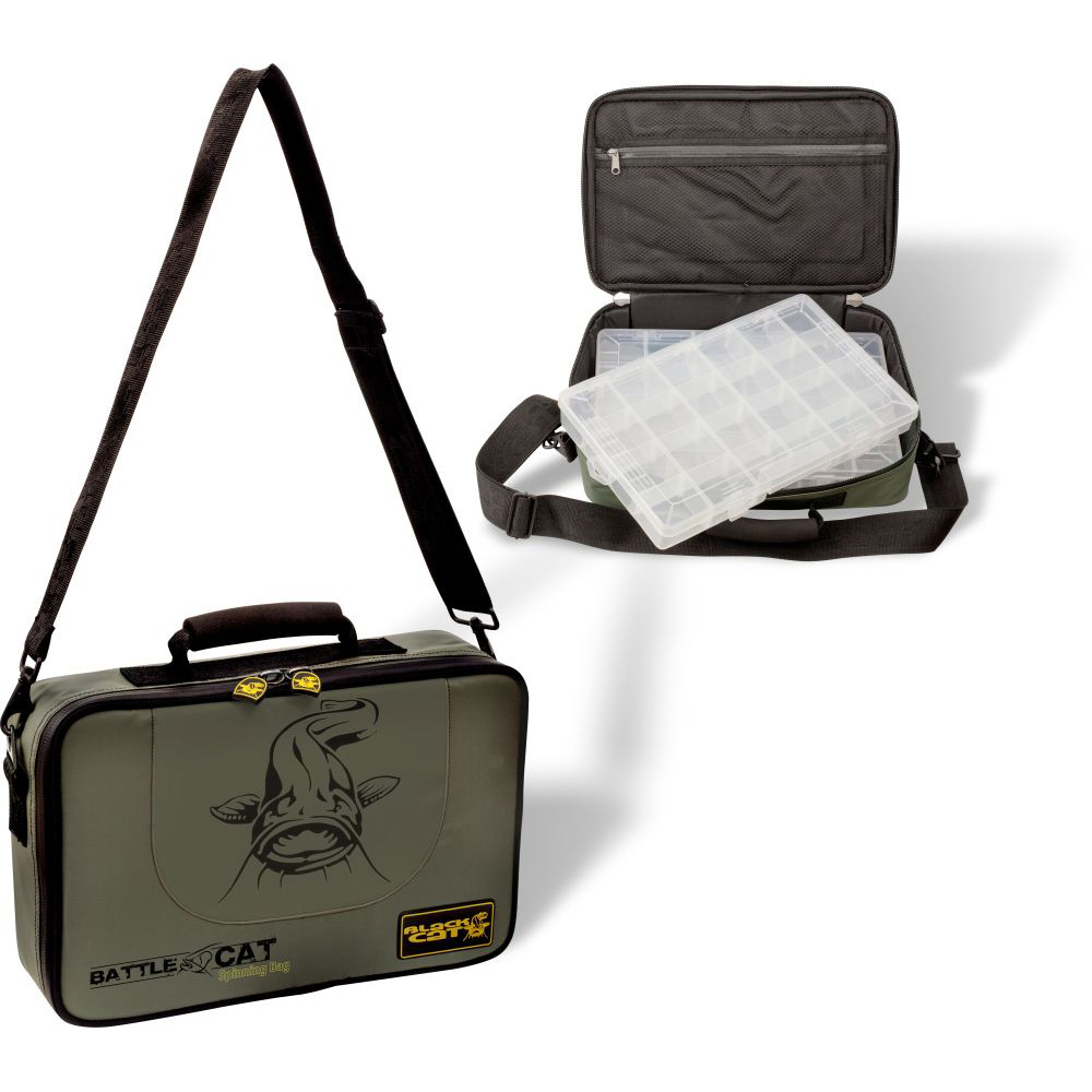 Black Cat Battle Cat Spinnködertasche 38cm khaki 25cm 10cm Black Cat Battle Cat Spinnködertasche 38cm khaki 25cm 10cm