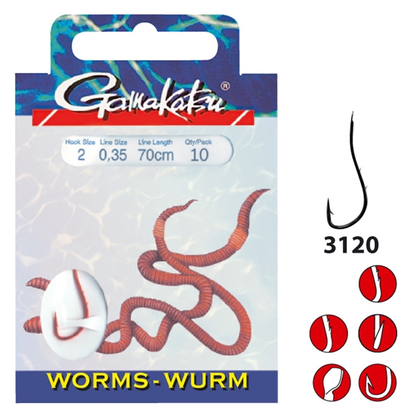 Gamakatsu Haken BKS-3120R Wurm 70cm Gamakatsu Haken BKS-3120R Wurm 70cm