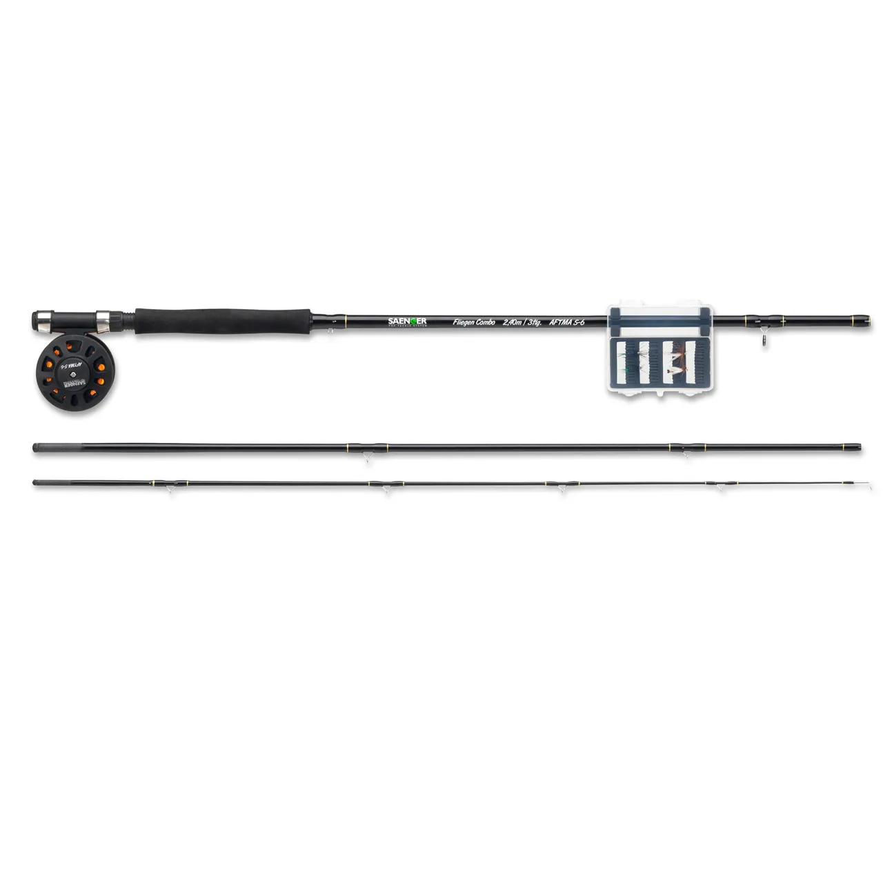 Sänger Fliegenfischen Komplettset mit Rute Rolle und Fliegenbox