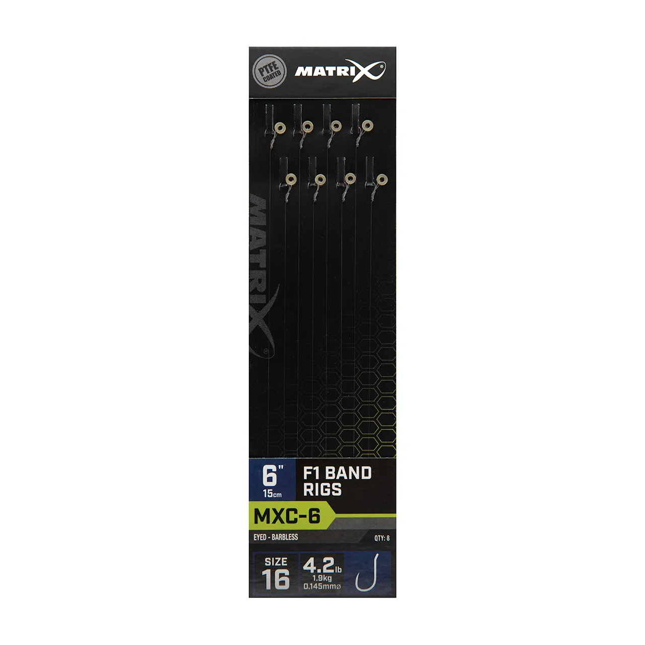 Matrix MXC-6 Size 16 Barbless 0.145mm 6 15cm F1 Band Matrix MXC-6 Size 16 Barbless 0.145mm 6 15cm F1 Band