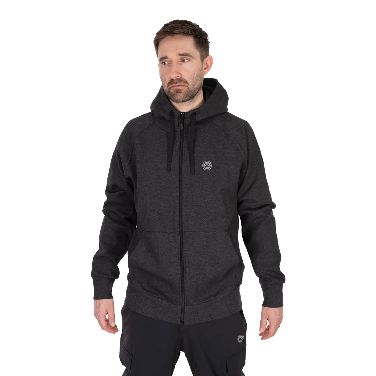 Matrix Zipped Hoody – Charcoal Marl