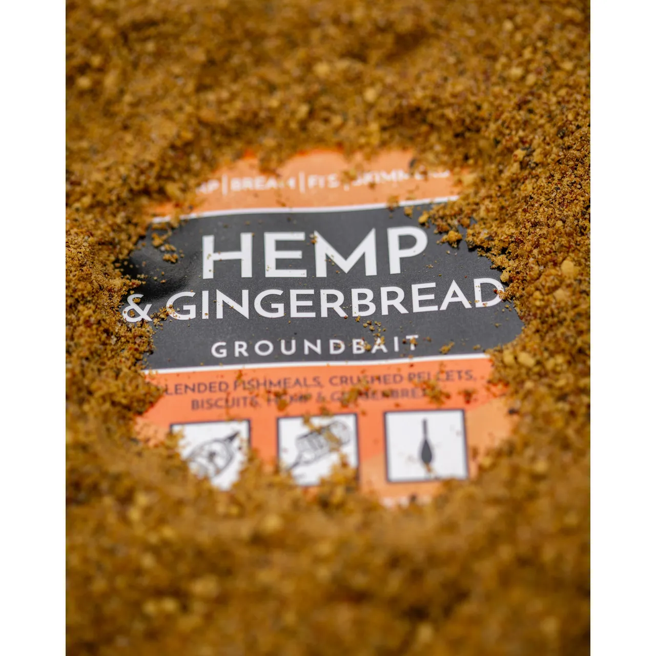 Sonubaits Supercrush Hemp & Gingerbread Futtter auf Verpackung Sonubaits Supercrush Hemp & Gingerbread Futtter auf Verpackung