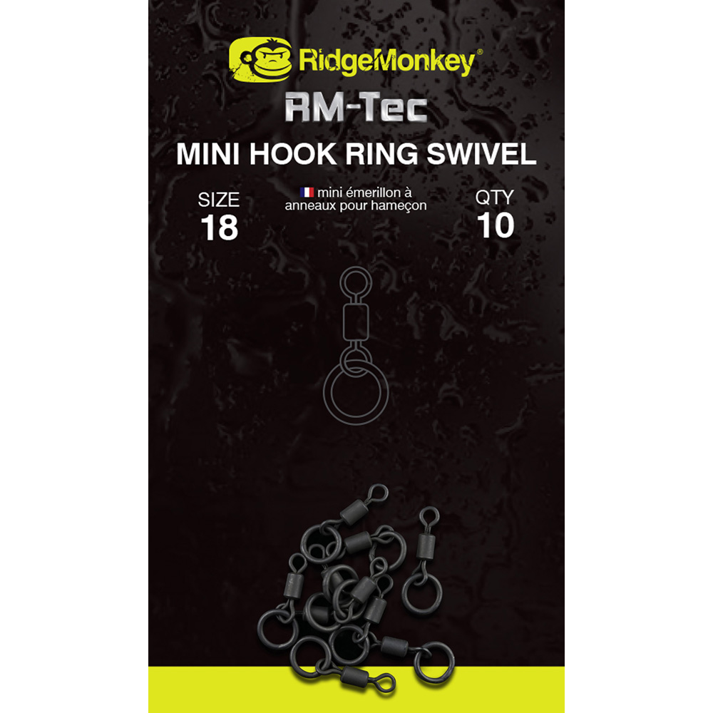 Ridge Monkey RMT097 Tec Mini Hook Ring Swivel