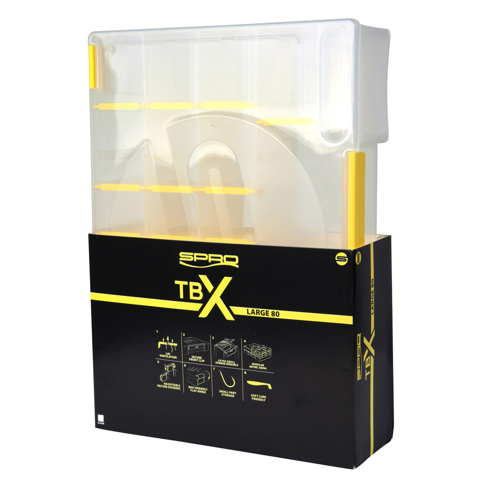 TBX Tackle Box Large 80 - 350 x 250 x 80mm hell transparent
