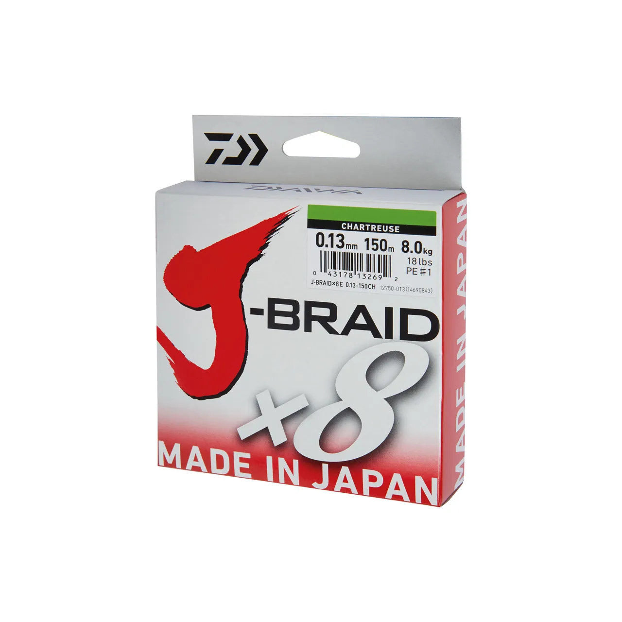 DAIWA J-Braid X8 chartreuse|0.28mm|26.50kg|150m