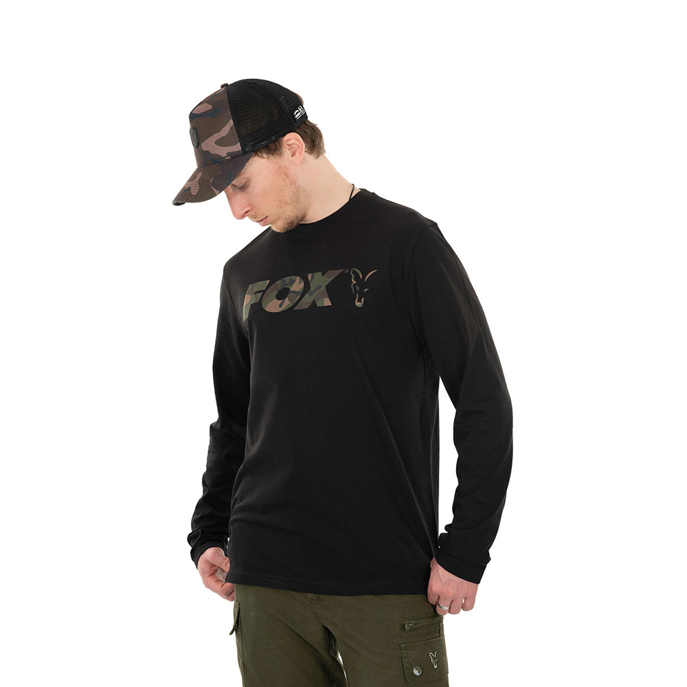 Fox Long Sleeve Black/Camo T-Shirt Fox Long Sleeve Black/Camo T-Shirt