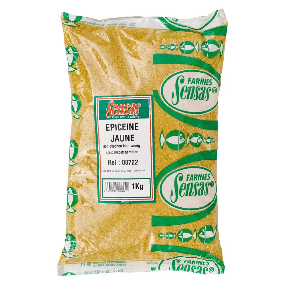 Sensas Honigkuchen Gelb, klebt wenig 1kg Sensas Honigkuchen Gelb, klebt wenig 1kg