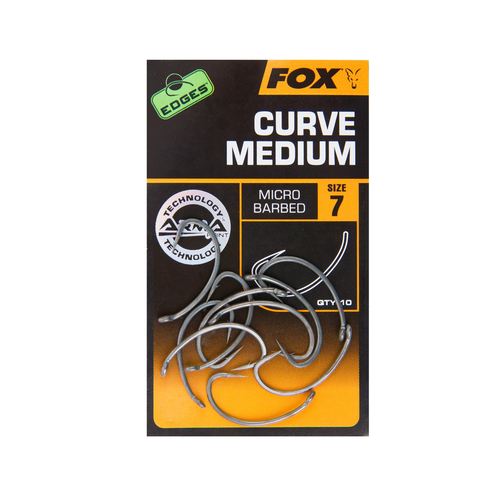 FOX Edges Curve Shank Medium Hook 10pcs FOX Edges Curve Shank Medium Hook 10pcs