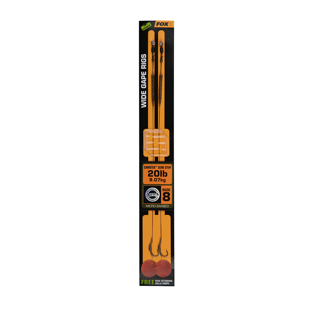 Fox Wide Gape Camotex Semi Stiff Ready Rig Fox Wide Gape Camotex Semi Stiff Ready Rig