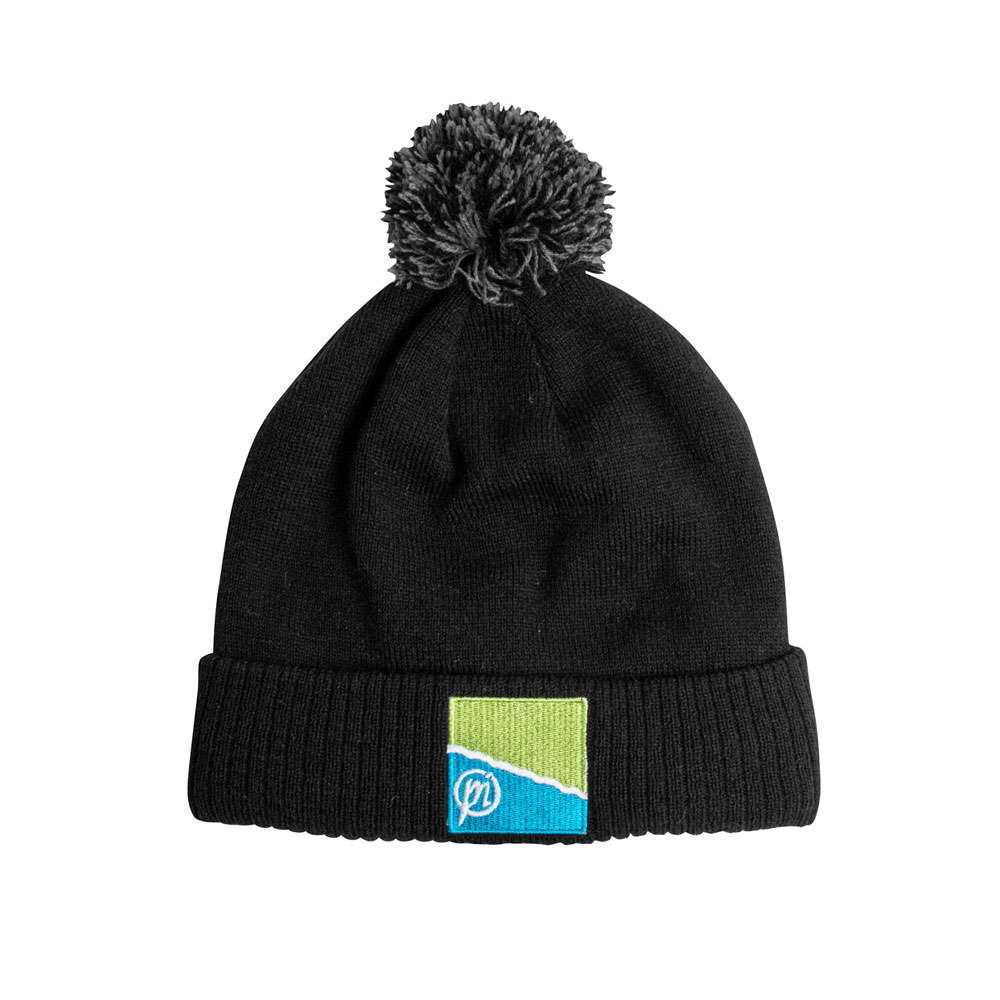 Preston Black/Grey Bobble Hat Preston Black/Grey Bobble Hat
