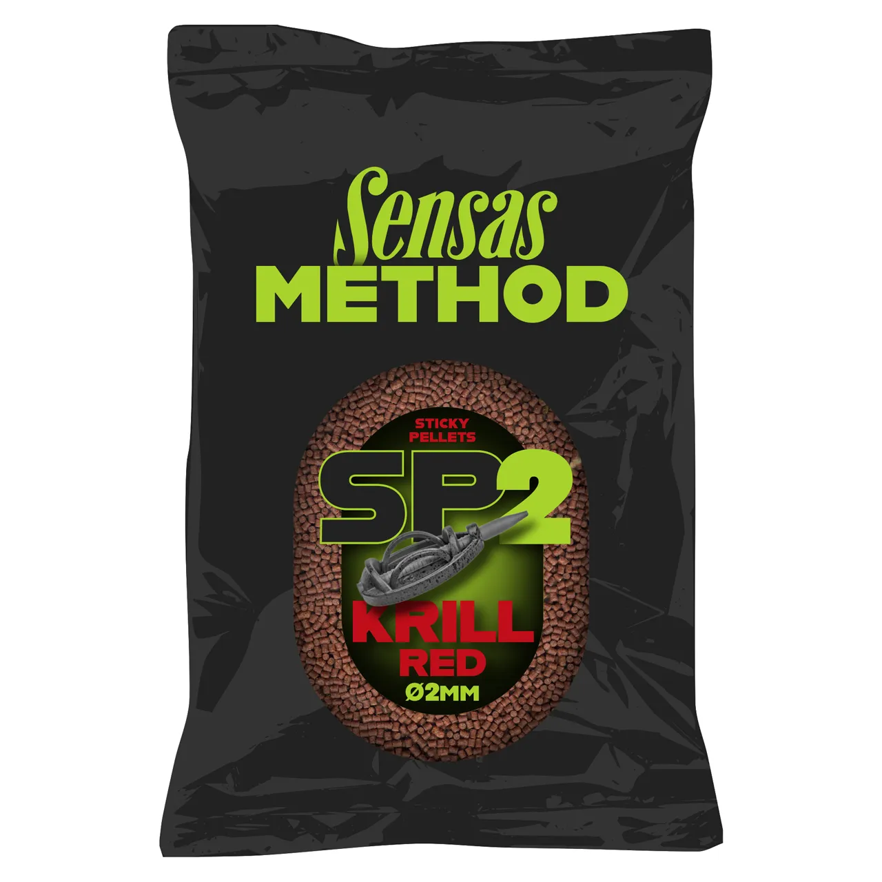 1kg Beutel Sensas Method Sticky Pellets in der Sorte Krill mit Produktabbildung