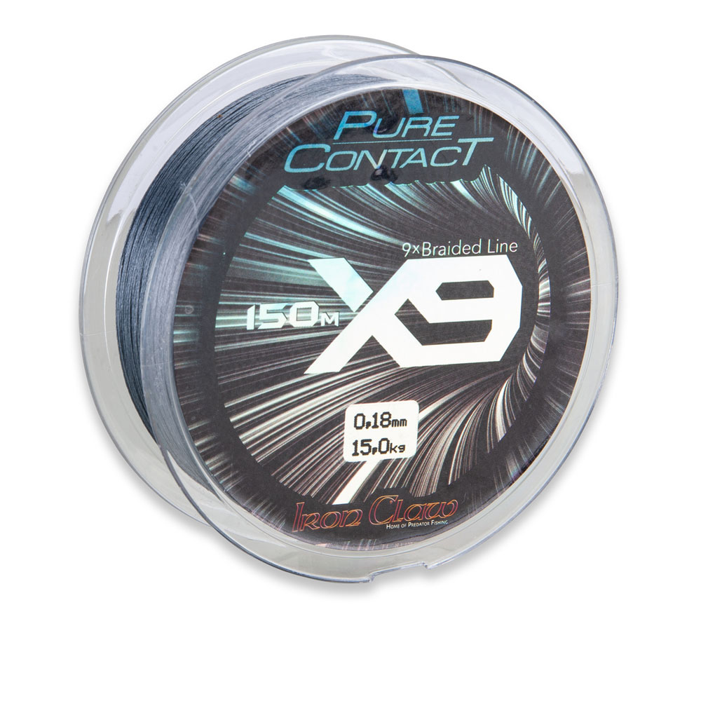 Iron Claw Pure Contact X9 Grey 150m 0,21mm