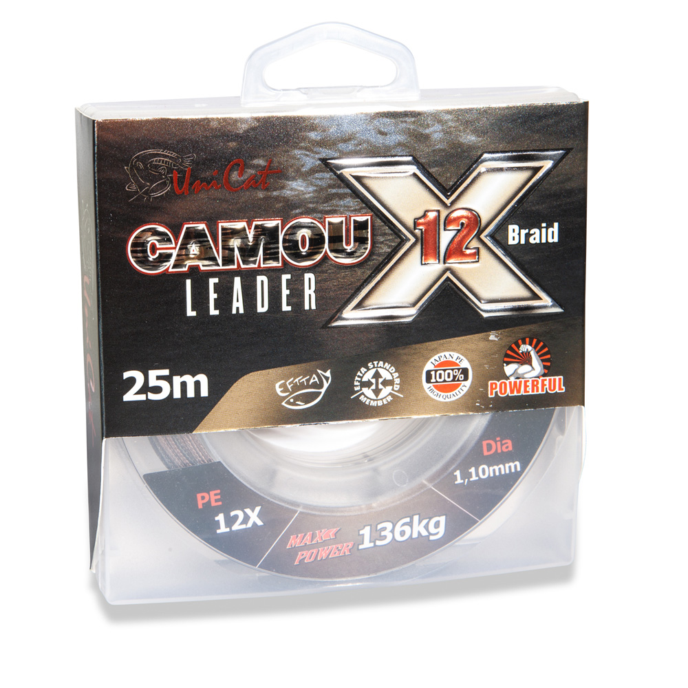 Uni Cat Camou X-12 Leader 25m 1,10mm/136kg