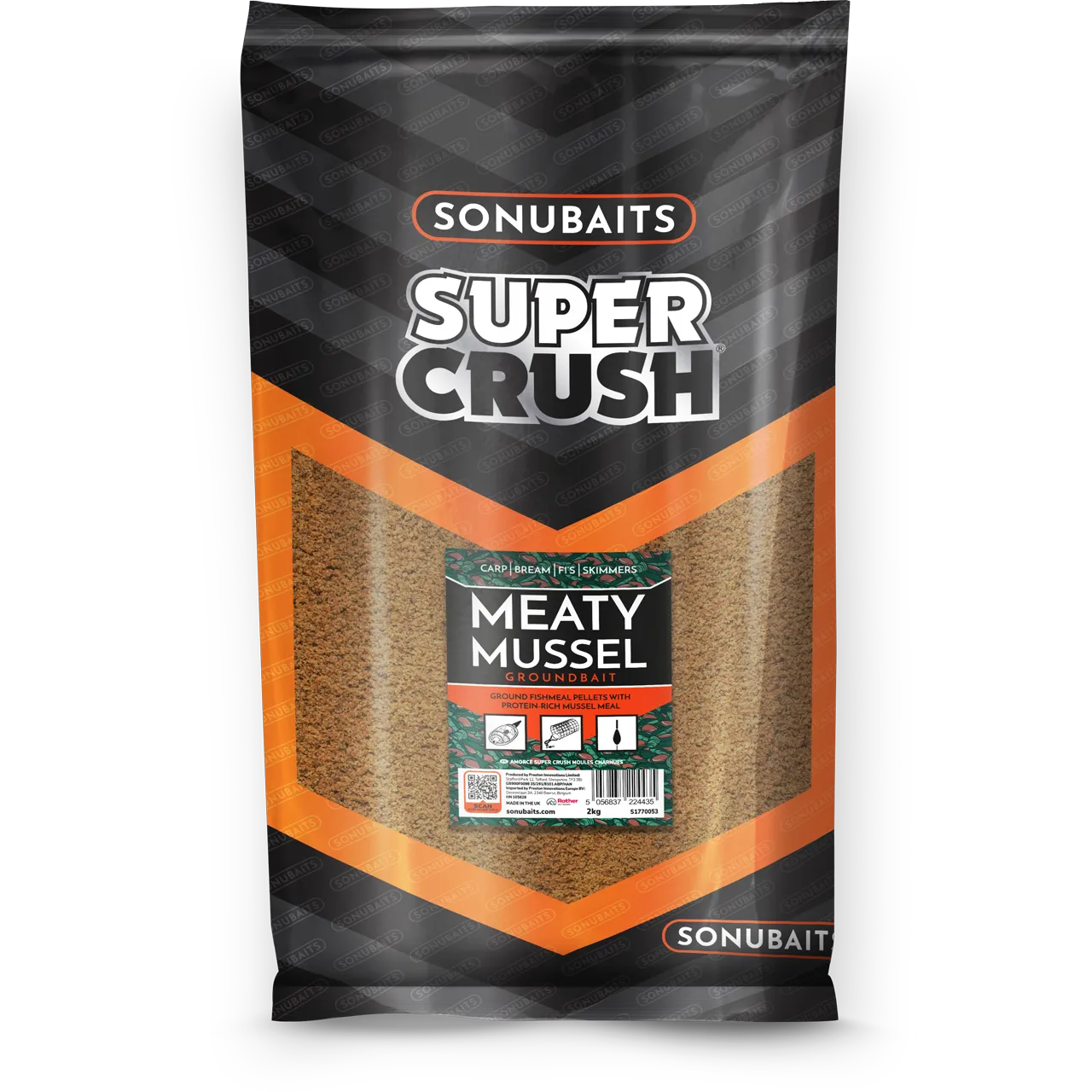 Sonubaits Supercrush Meaty Mussel Mix Verkaufsverpackung