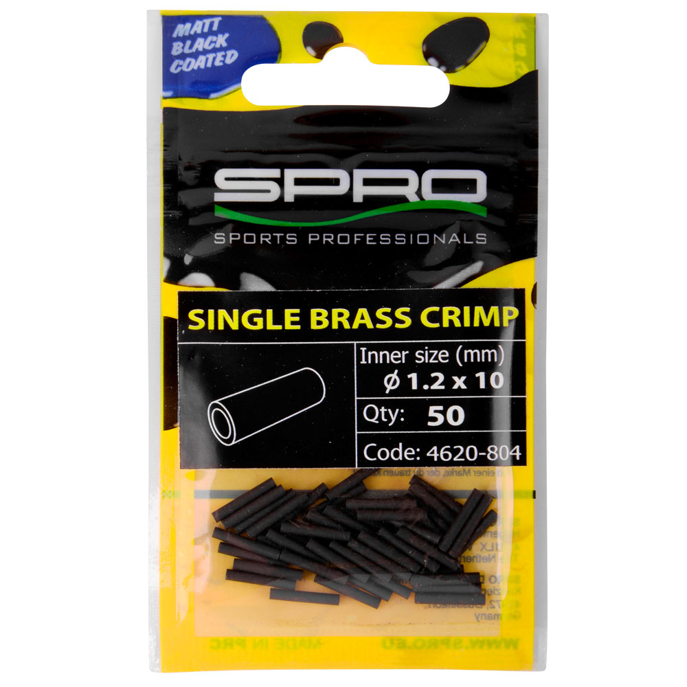 Spro Matte Black Single Brass Crimp # 0.8 l10