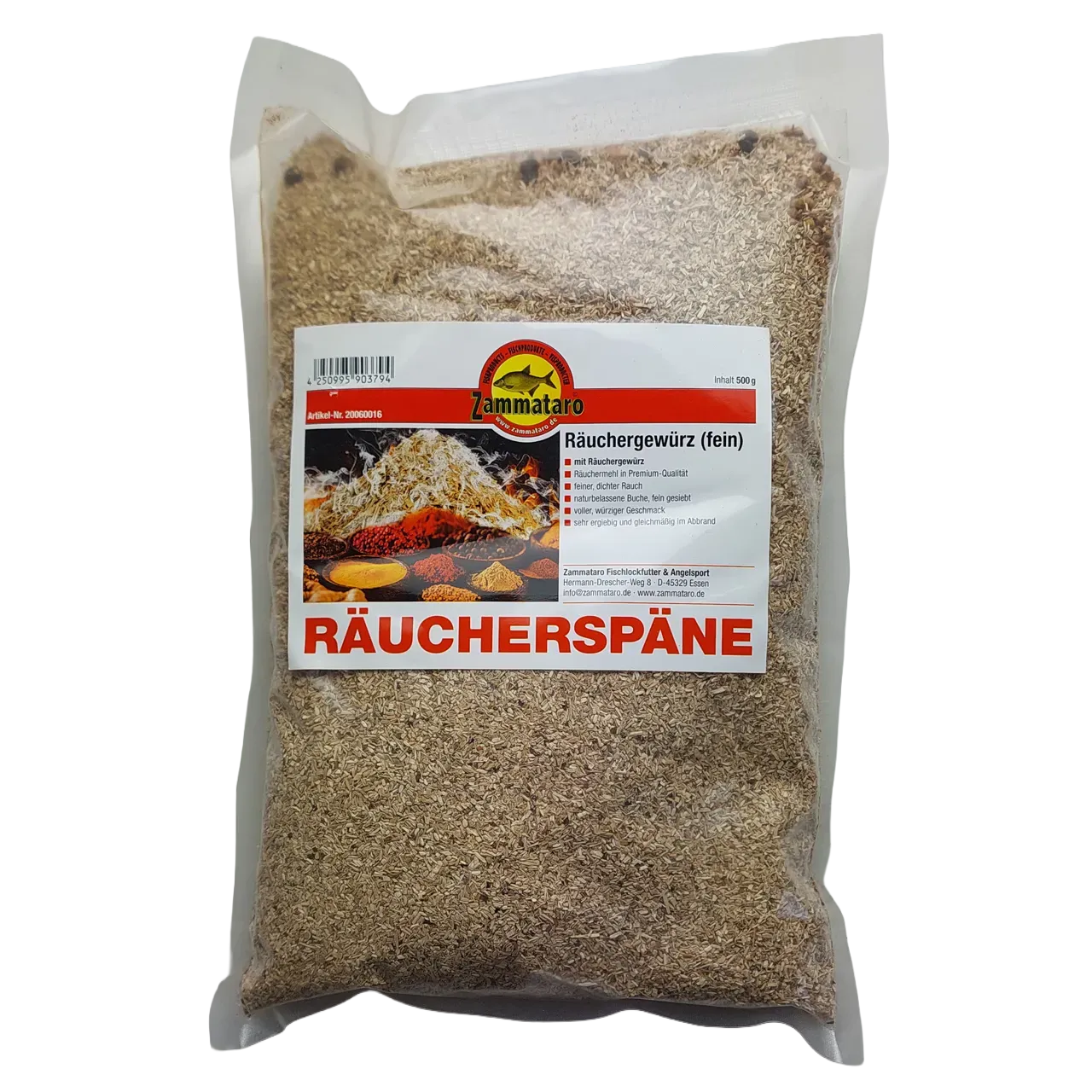 Zammataro Räucherspäne Fein mit Räuchergewürz 500g